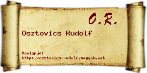 Osztovics Rudolf névjegykártya